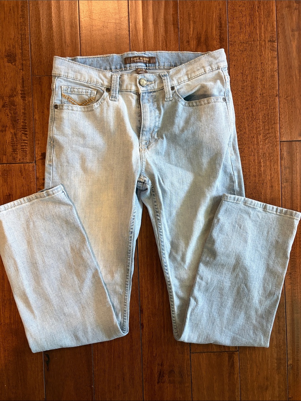 Men's Light Blue Bootcut Jeans - Classic Fit